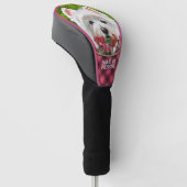 Blume Westie und Pink Golf Headcover (angewinkelt)