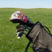 Blume Westie und Pink Golf Headcover (In SItu)