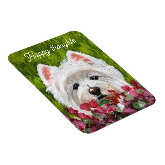 Blume Westie und Pink Magnet (Rechte Seite)