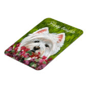 Blume Westie und Pink Magnet (Linke Seite)