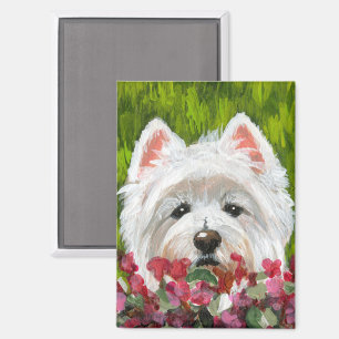 Blume Westie und Pink Magnet
