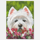 Blume Westie und Pink Magnet (Vorderseite)