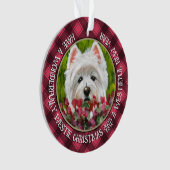 Blume Westie und Pink Ornament (Vorderseite)