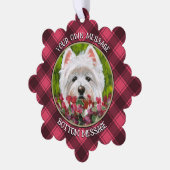 Blume Westie und Pink Ornament Karte (Linke Ecke)