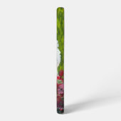 Blume Westie und Pink Samsung Galaxy Hülle (Linke Seite)