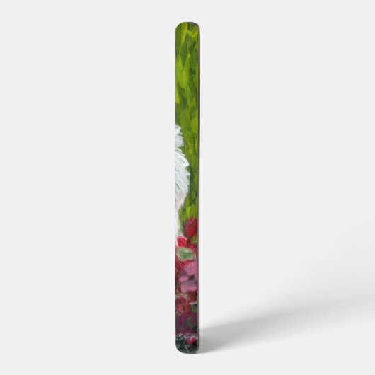 Blume Westie und Pink Samsung Galaxy Hülle (Linke Seite)