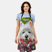 Blume Westie und Pink Schürze (Getragen)