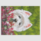 Blume Westie und Pink Seidenpapier (Vorderseite)