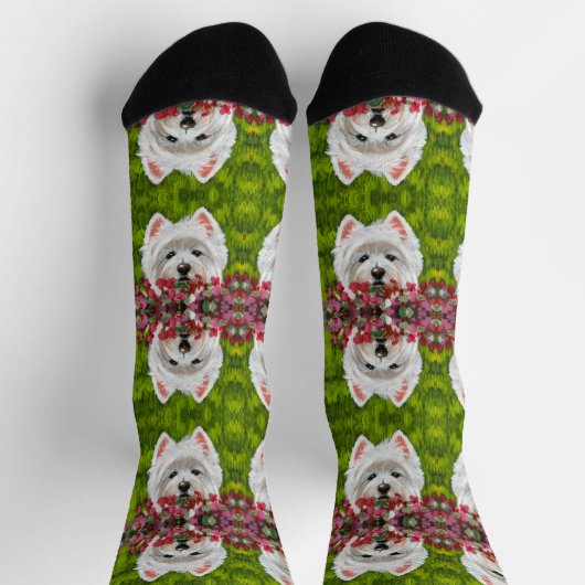 Blume Westie und Pink Socken (Oben)