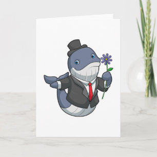 Blume Whale Wedding Groom Karte