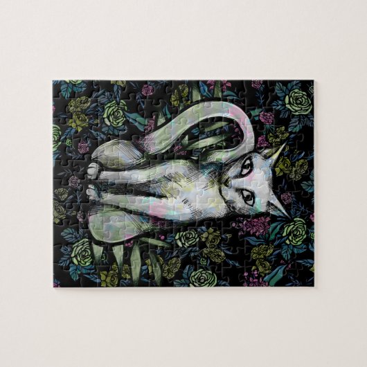 Blume White cat Blume Puzzle (Horizontal)