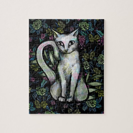 Blume White cat Blume Puzzle (Vertikal)