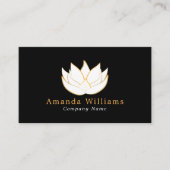 Blume White & Gold Lotus, Blüten Visitenkarte (Vorderseite)