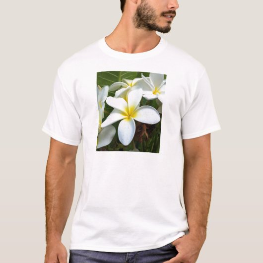 Blume White Hawaii Plumeria T-Shirt (Vorderseite)