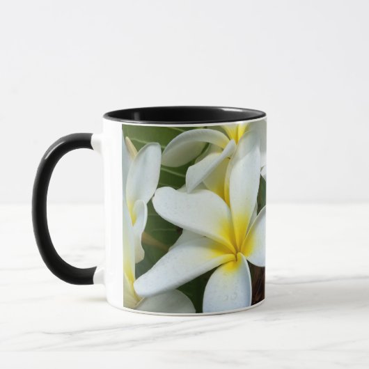 Blume White Hawaii Plumeria Tasse (Links)