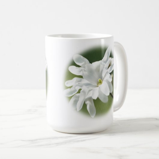Blume White Magnolia Kaffeetasse (VorderseiteRechts)