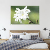 Blume White Magnolia Leinwanddruck (Insitu (Schlafzimmer))