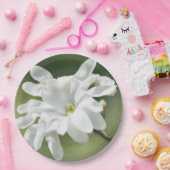 Blume White Magnolia Pappteller (Party)