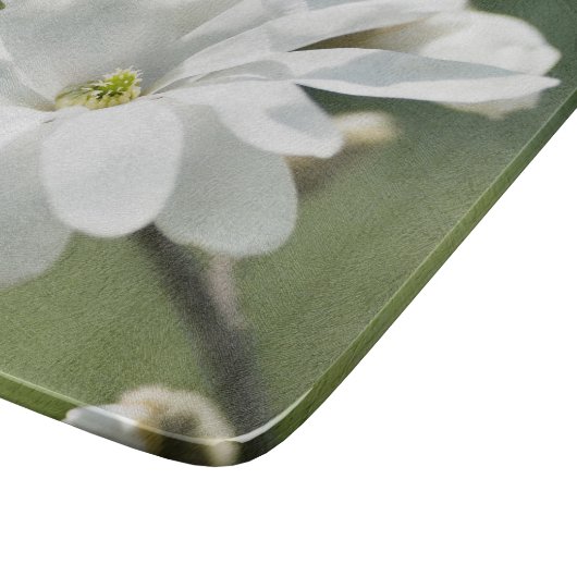 Blume White Magnolia Schneidebrett (Ecke)
