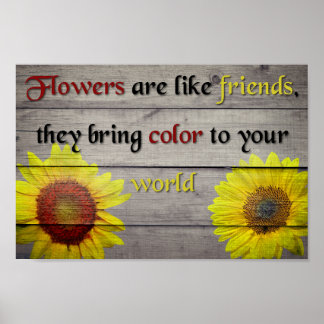 Blume wie Freunde Poster