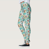 Blume-Wiederholmuster Leggings (Links)