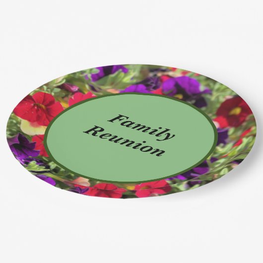 Blume Wiedersehen Pappteller (Schrägansicht)