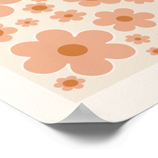 Blume Wien Boho Blume Beige Blumenmarkt Poster (Ecke)