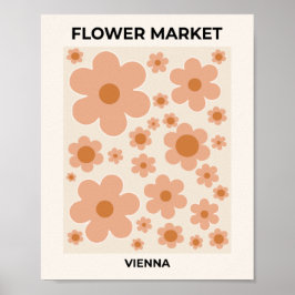 Blume Wien Boho Blume Beige Blumenmarkt Poster