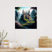 Blume Wiese Castle Poster (Küche)