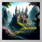 Blume Wiese Castle Poster (Vorne)