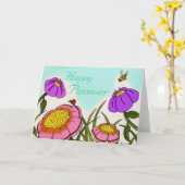 Blume-Wiese-Karte "Happy Passover" Karte (Gelbe Blume)