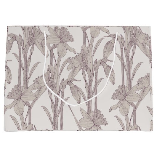 Blume, Wiese mit Frühlingstrasse. Große Geschenktüte (Vorderseite)