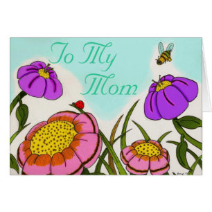 Blume-Wiese "To My Mama" Anpassbare Karte