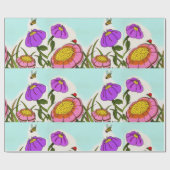 Blume-Wikingerpapier Geschenkpapier (Flach)