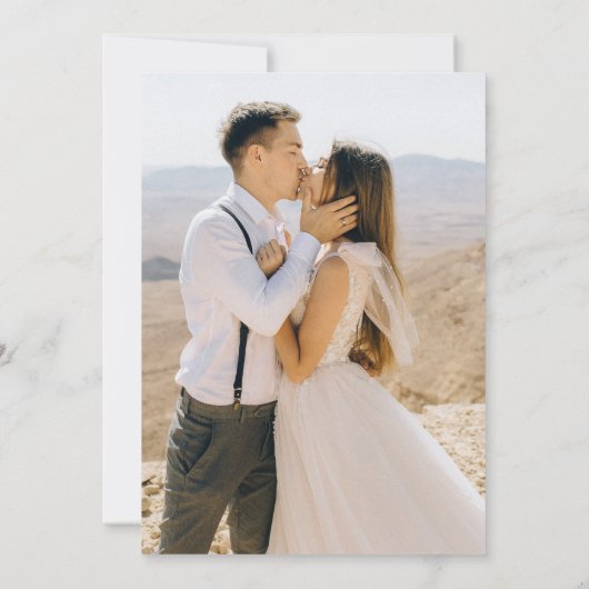 Blume Wildblume Boho Save the Date Foto Einladung (Rückseite)