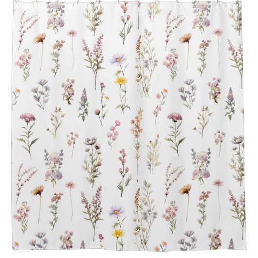 Blume, Wildblumen, Blume im Garten Duschvorhang (Vorderseite)