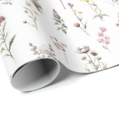 Blume, Wildblumen, Blume im Garten Geschenkpapier (Rolleneckpunkt)