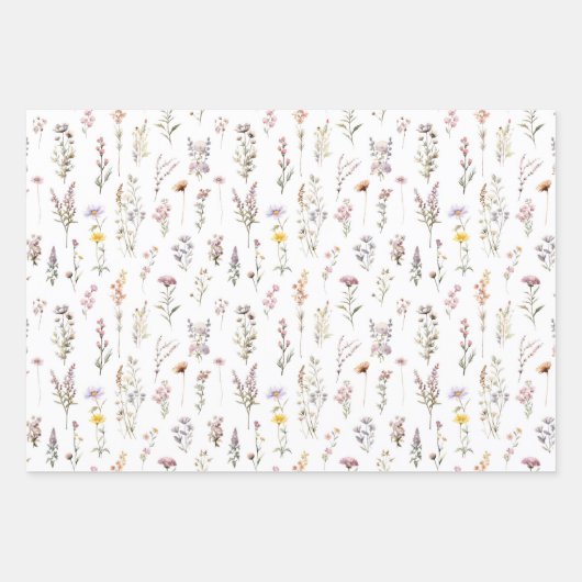 Blume, Wildblumen, Blume im Garten Geschenkpapier Set (Vorderseite)