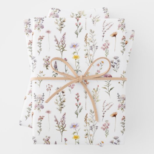 Blume, Wildblumen, Blume im Garten Geschenkpapier Set (Beispiel)