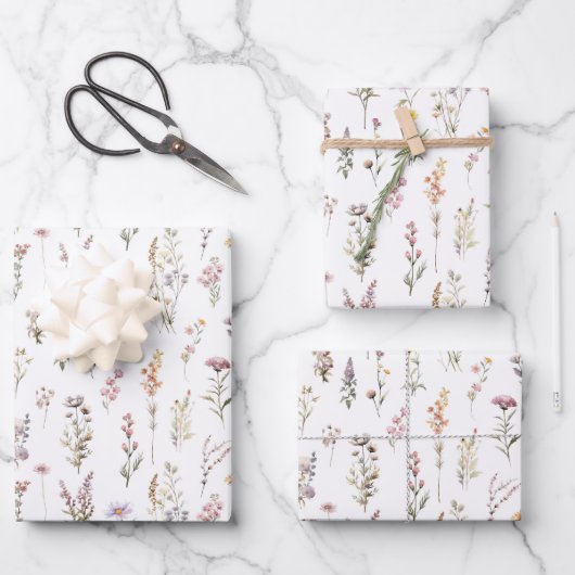 Blume, Wildblumen, Blume im Garten Geschenkpapier Set (Vorderseite)