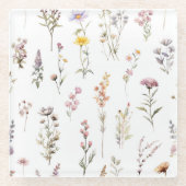 Blume, Wildblumen, Blume im Garten Glasuntersetzer (Vorderseite)