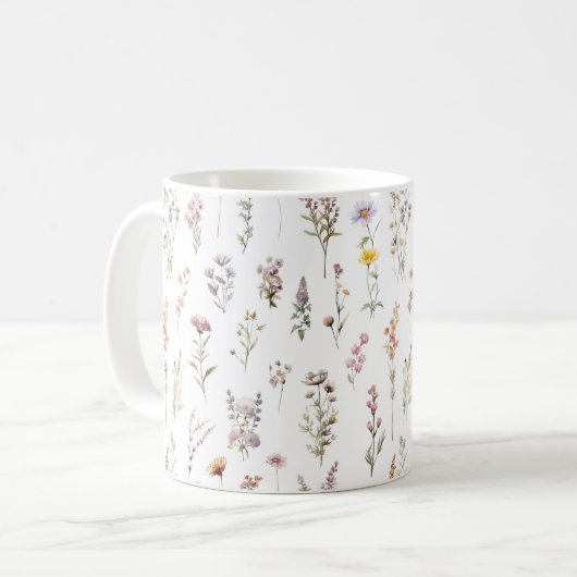 Blume, Wildblumen, Blume im Garten Kaffeetasse (Vorderseite Links)