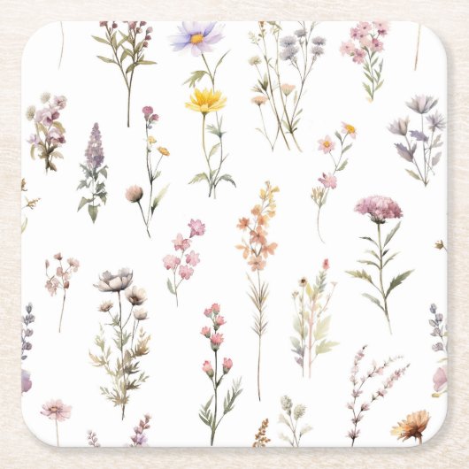 Blume, Wildblumen, Blume im Garten Rechteckiger Pappuntersetzer (Vorderseite)