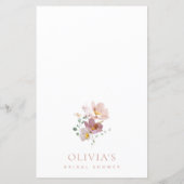 Blume, Wildblumen, Boho, Bridal-Menü (Rückseite)