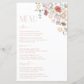 Blume, Wildblumen, Boho, Bridal-Menü (Vorderseite)