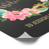 Blume Willkommenspopster drucken Poster (Ecke)