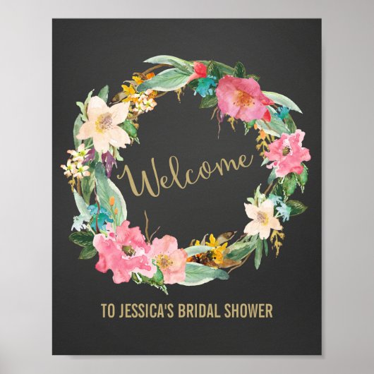 Blume Willkommenspopster drucken Poster (Vorne)