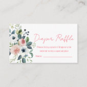 Blume-Windeln-Tombola für Kinderdusche Begleitkarte (Vorderseite)