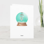 Blume Windschneedecke niedlich Blütenwinterwelt Karte (Rückseite)