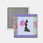 Blume Winged Fairy Magnet (Vorderseite/Rückseite)